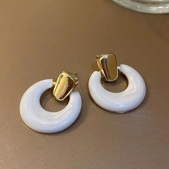 Geo  hoop earrings  M253 - Picture 1 of 6